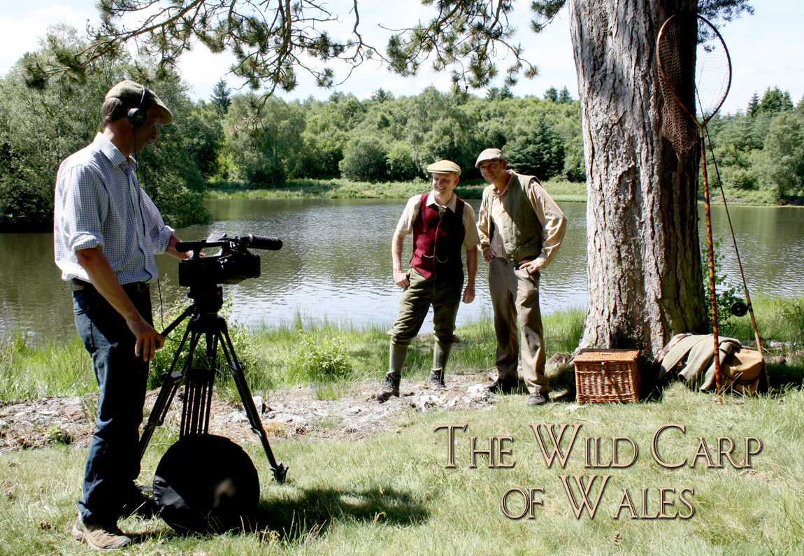 Stu Harris and Fennel Hudson filming about wild carp